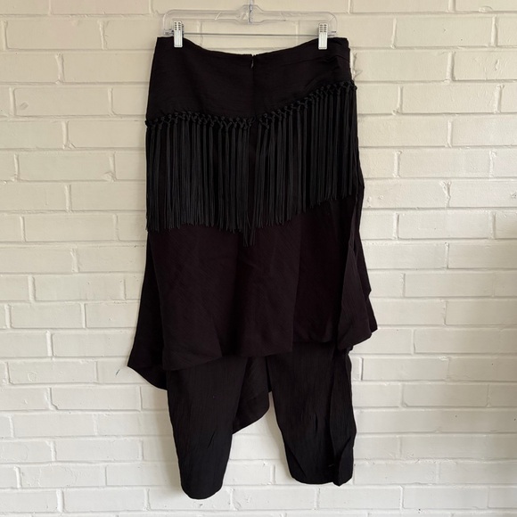 ZARA Fringed Black Pareo Pants 2669/578, SZ L NWT - Picture 10 of 10
